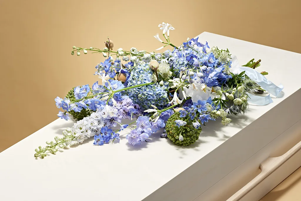 Rouwboeket Hemelsblauw